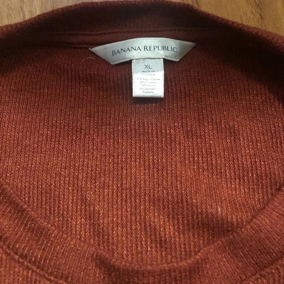 BR Cozy Ribbed Puff Sleeve Top - NWOT - Caramel - Picture 3 of 4